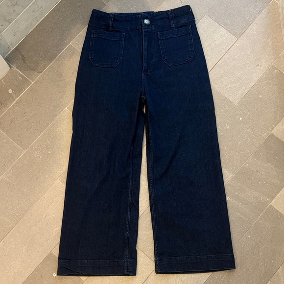 Anthropologie  Maeve Collette Dark Indigo Wide-Leg Jeans 28 - Picture 4 of 6